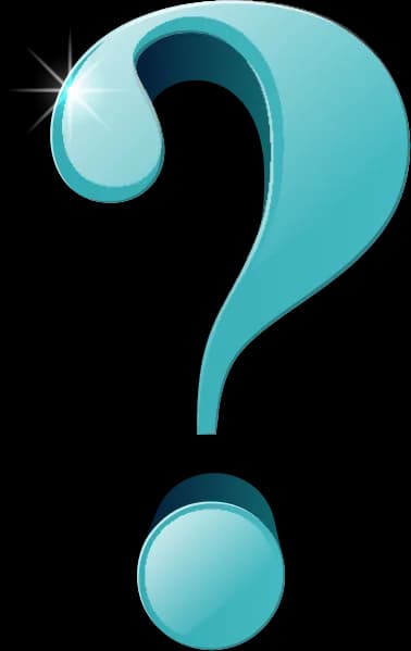 Stylized 3D question mark